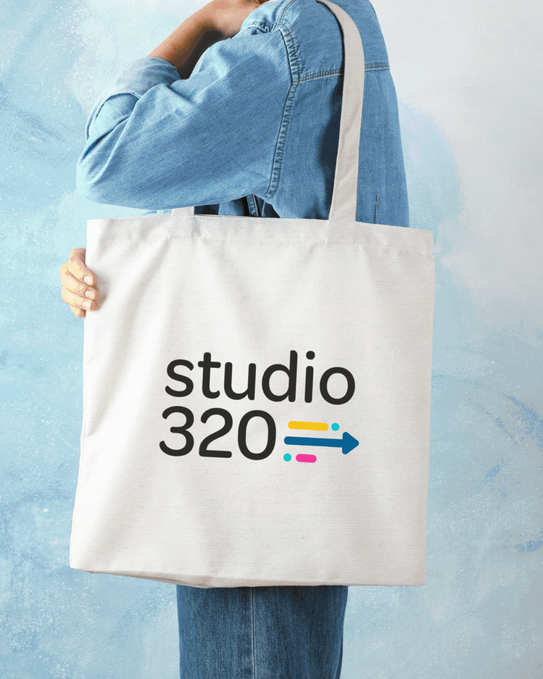 nimated GIF displaying a variety of images from Studio 320’s rebrand.
