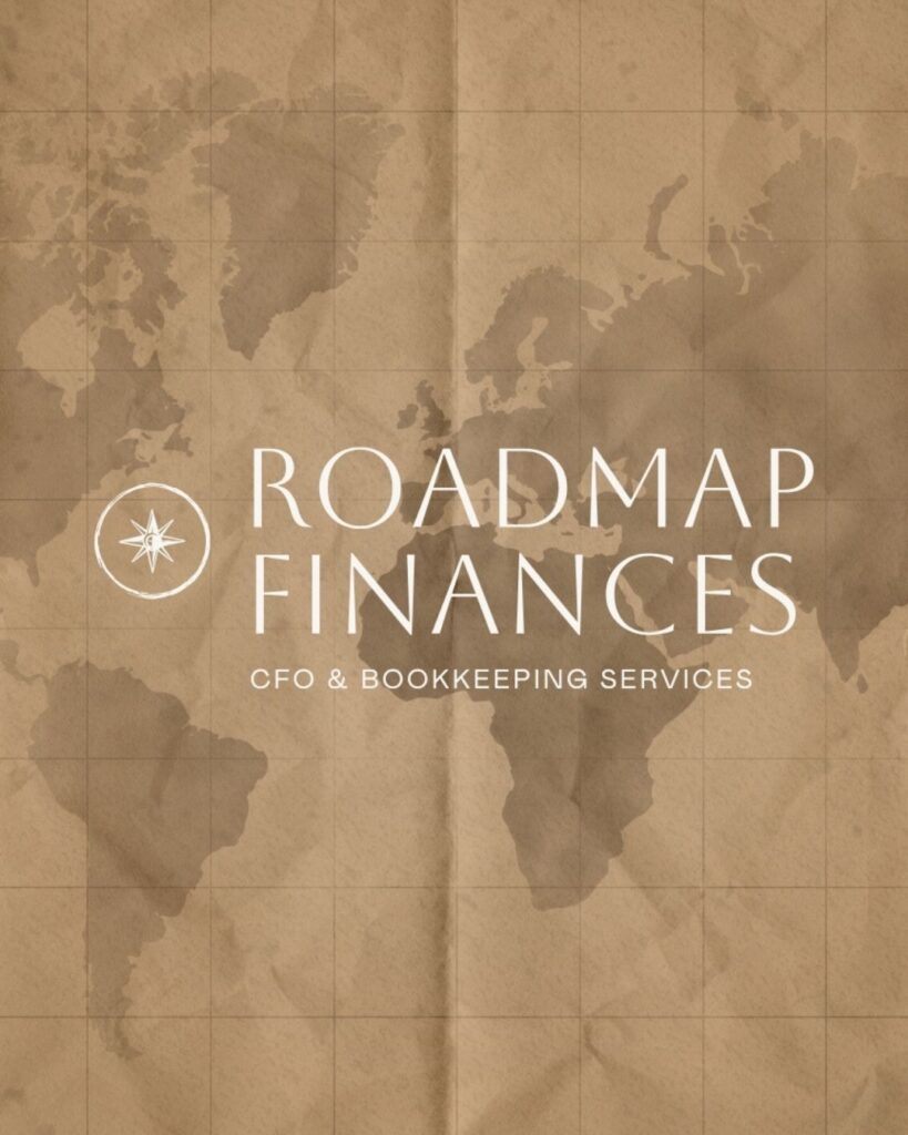 he Roadmap Finances brand logo styled over a vintage map background, symbolizing direction, strategy, and the journey of financial clarity.