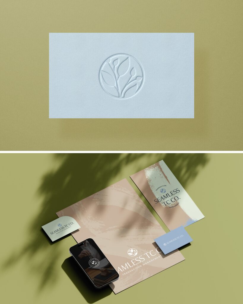 Modern logo on a business card.