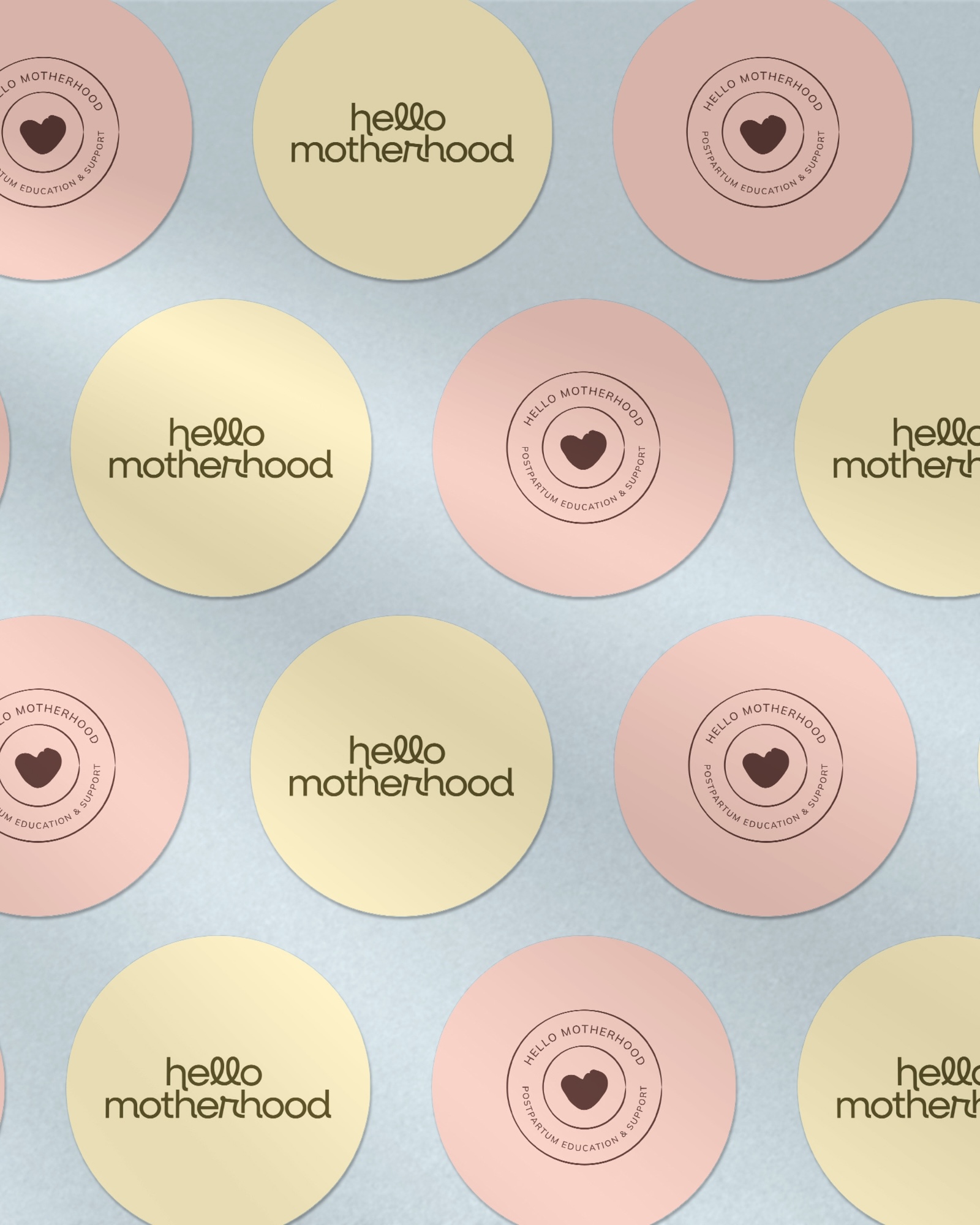 Mockup of brand logo and brand icon stickers